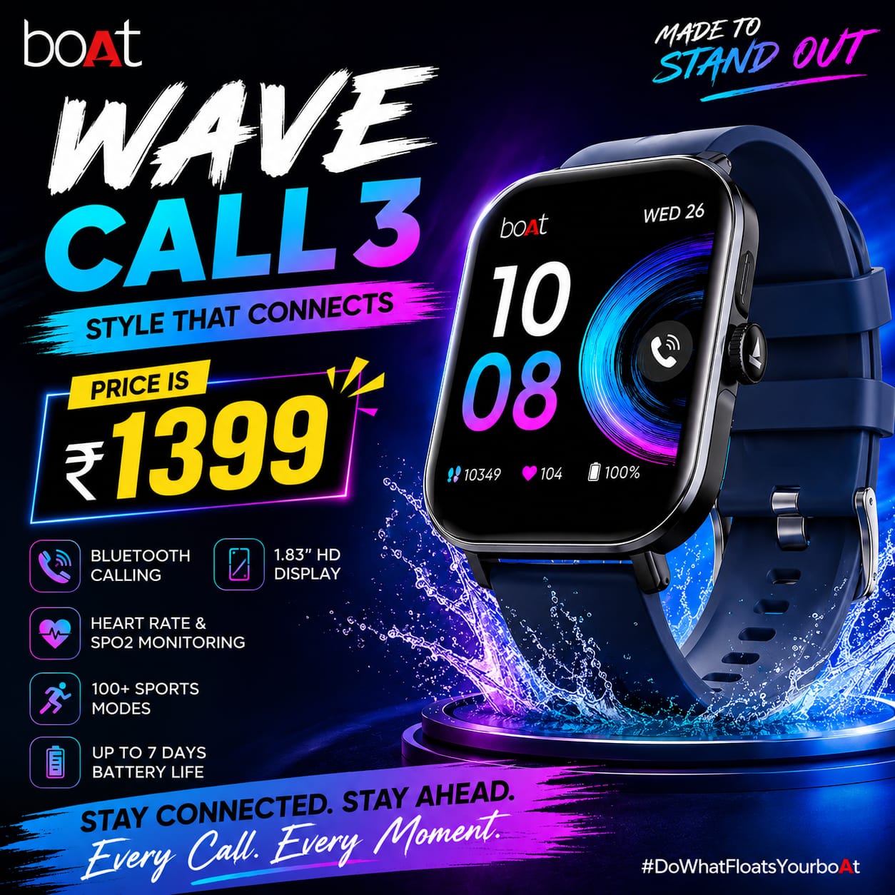 boAt Wave Call 3 smart watch